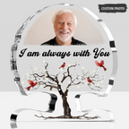 Cardinal I'm Always With You Custom Photo Acrylic Plaque Christian Gifts