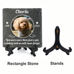 Circle Frame Pet Photo You Were More Than Just A Pet Custom Dog Memorial Stone, Pet Memorial Gifts - Personalized Custom Memorial Tomstone