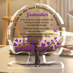 Heart Tree Godmother Acrylic Plaque Christian Gifts