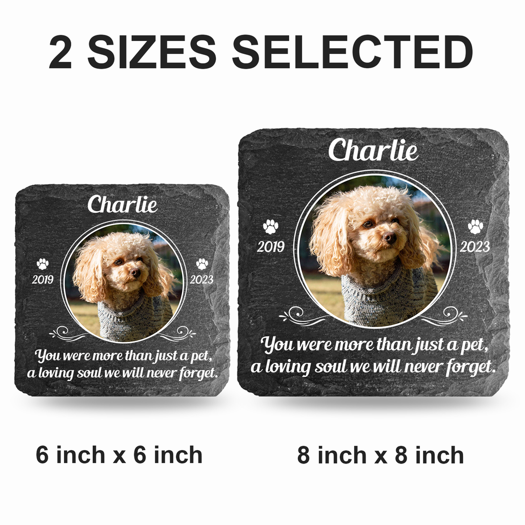 Circle Frame Pet Photo You Were More Than Just A Pet Custom Dog Memorial Stone, Pet Memorial Gifts - Personalized Custom Memorial Tomstone