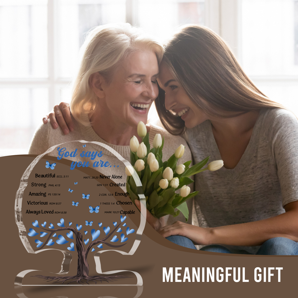 Blue Heart Tree You Are Acrylic Plaque Christian Gifts