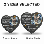 Blue Floral Butterfly Dog Photo You Are Gone But Not Forgotten Custom Dog Memorial Stone, Pet Memorial Gifts - Personalized Custom Memorial Tombstone