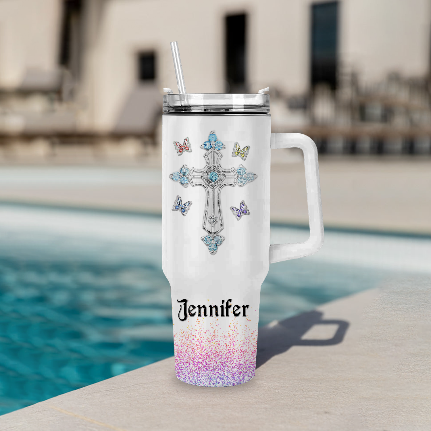 Colorful Diamond Butterfly Inspirational You Are Tumbler 40 Oz Custom Gift - Personalized Stainless Steel Tumbler