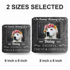 Custom Dog Photo Faithful Friend And Companion Custom Dog Memorial Stone, Pet Memorial Gifts - Personalized Custom Memorial Tombstone