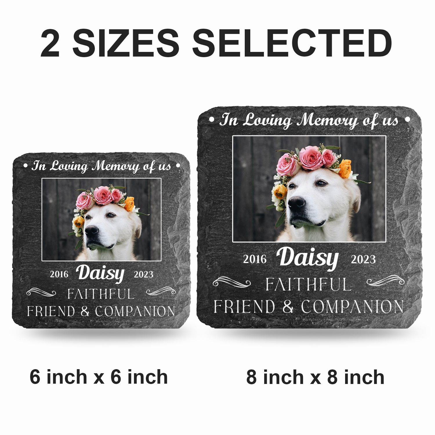 Custom Dog Photo Faithful Friend And Companion Custom Dog Memorial Stone, Pet Memorial Gifts - Personalized Custom Memorial Tombstone
