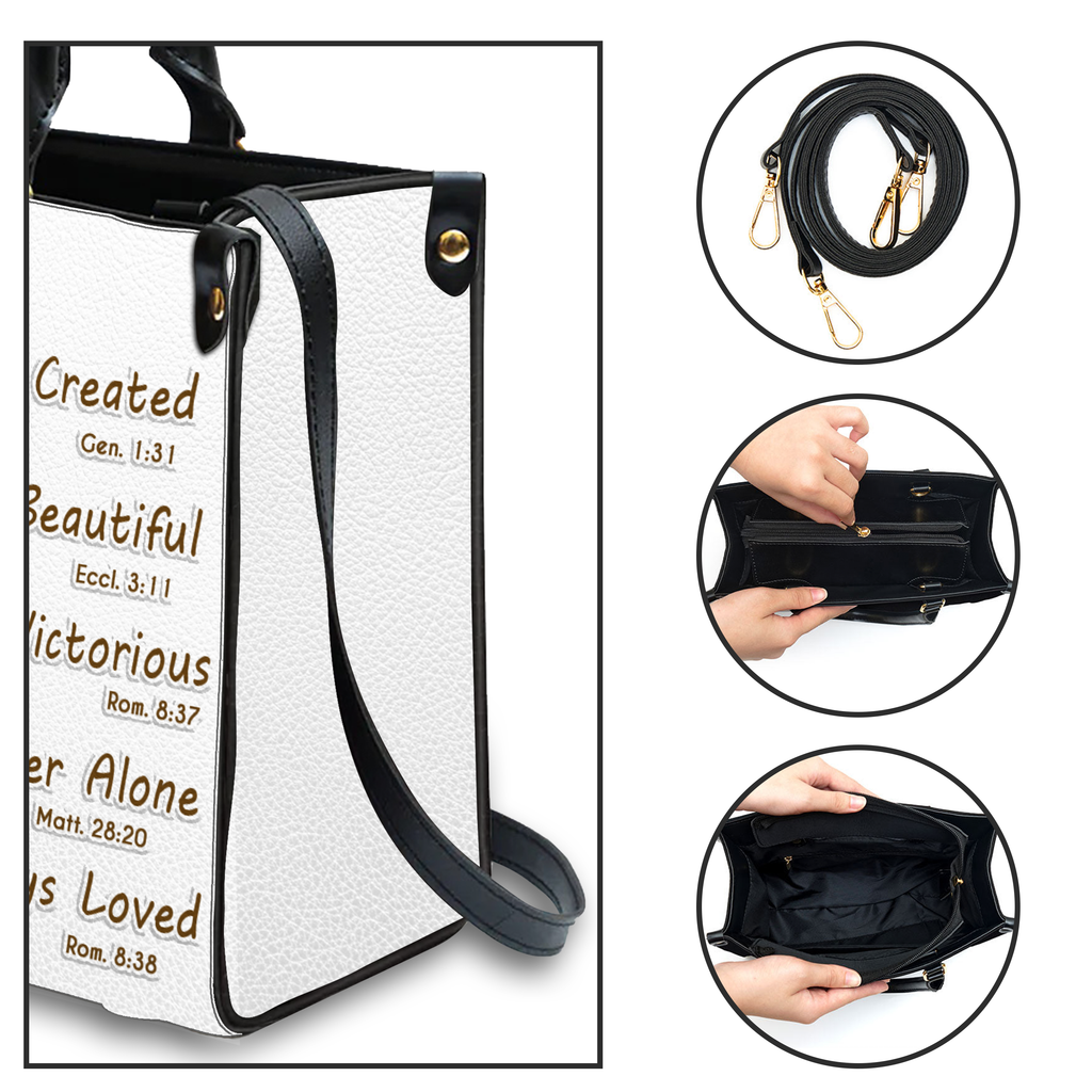 Sunflower Identity In Christ You Are - Personalized Custom Leather Bag