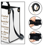 Sunflower Identity In Christ You Are - Personalized Custom Leather Bag