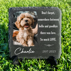 Dog Photo Don't Forget There Was Love Custom Dog Memorial Stone, Pet Memorial Gifts - Personalized Custom Memorial Tomstone