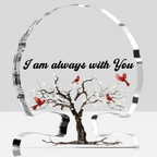 Cardinal I'm Always With You Custom Photo Acrylic Plaque Christian Gifts