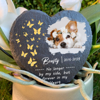 Dog Photo Butterfly Custom Dog Memorial Stone, Pet Memorial Gifts - Personalized Custom Memorial Tomstone