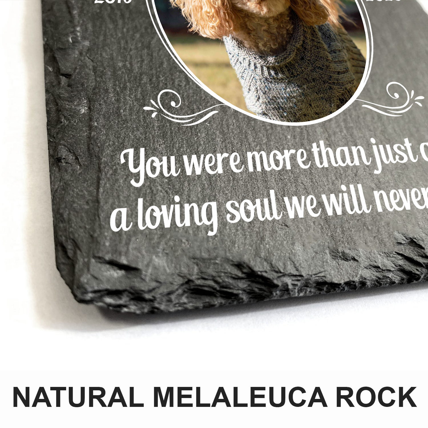 Circle Frame Pet Photo You Were More Than Just A Pet Custom Dog Memorial Stone, Pet Memorial Gifts - Personalized Custom Memorial Tomstone