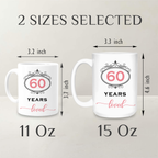 Black Pink Glitter 60th Birthday 60 Years Loved Custom Gifts Mug - Personalized Mug