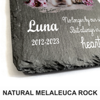 Custom Pet Photo No Longer By Our Side Custom Dog Memorial Stone, Pet Memorial Gifts - Personalized Custom Memorial Tomstone