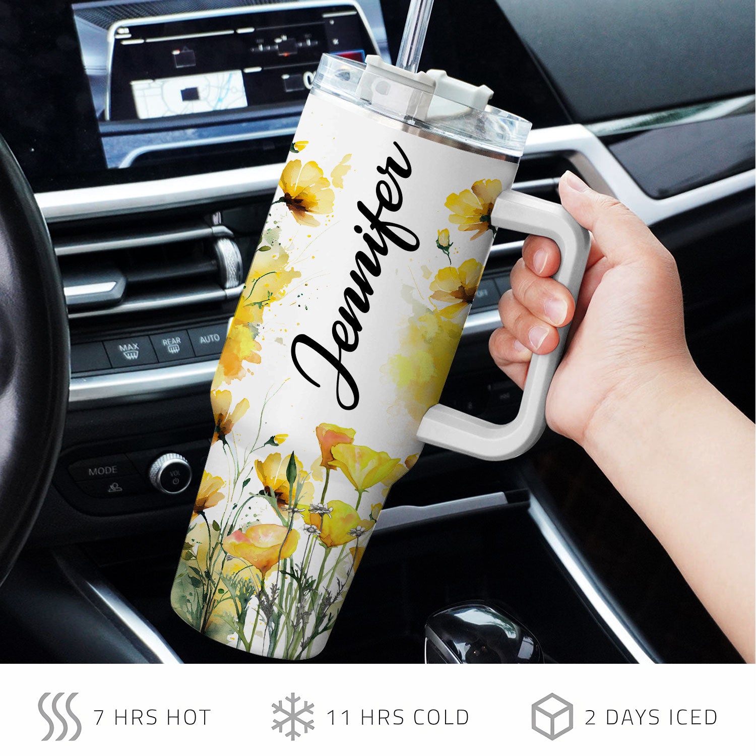 Lily flower Chaos coordinator - 40 Oz Tumbler With Handle - Personalized Stainless Steel Tumbler