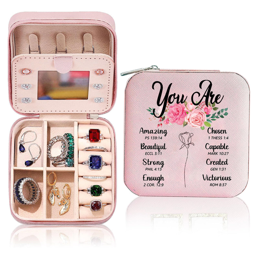 You Are Jewelry Box Organizer Initial Small Jewelry Box Custom Personalized Birthday Gift Women Her, Travel Essentials, Mothers Day Gift, Graduation Gift