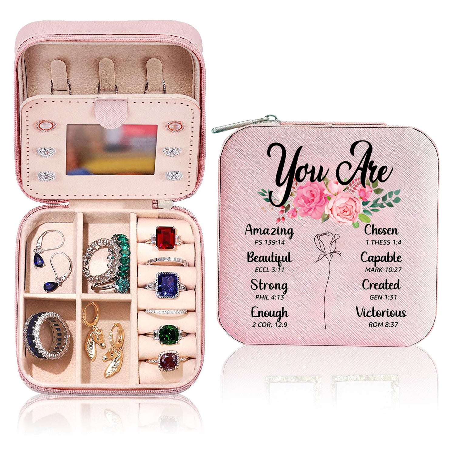 You Are Jewelry Box Organizer Initial Small Jewelry Box Custom Personalized Birthday Gift Women Her, Travel Essentials, Mothers Day Gift, Graduation Gift
