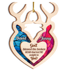 Custom Buck and Doe Stained Glass Pattern Two Layers Suncatcher Ornament Christmas Ornament Car Hanging