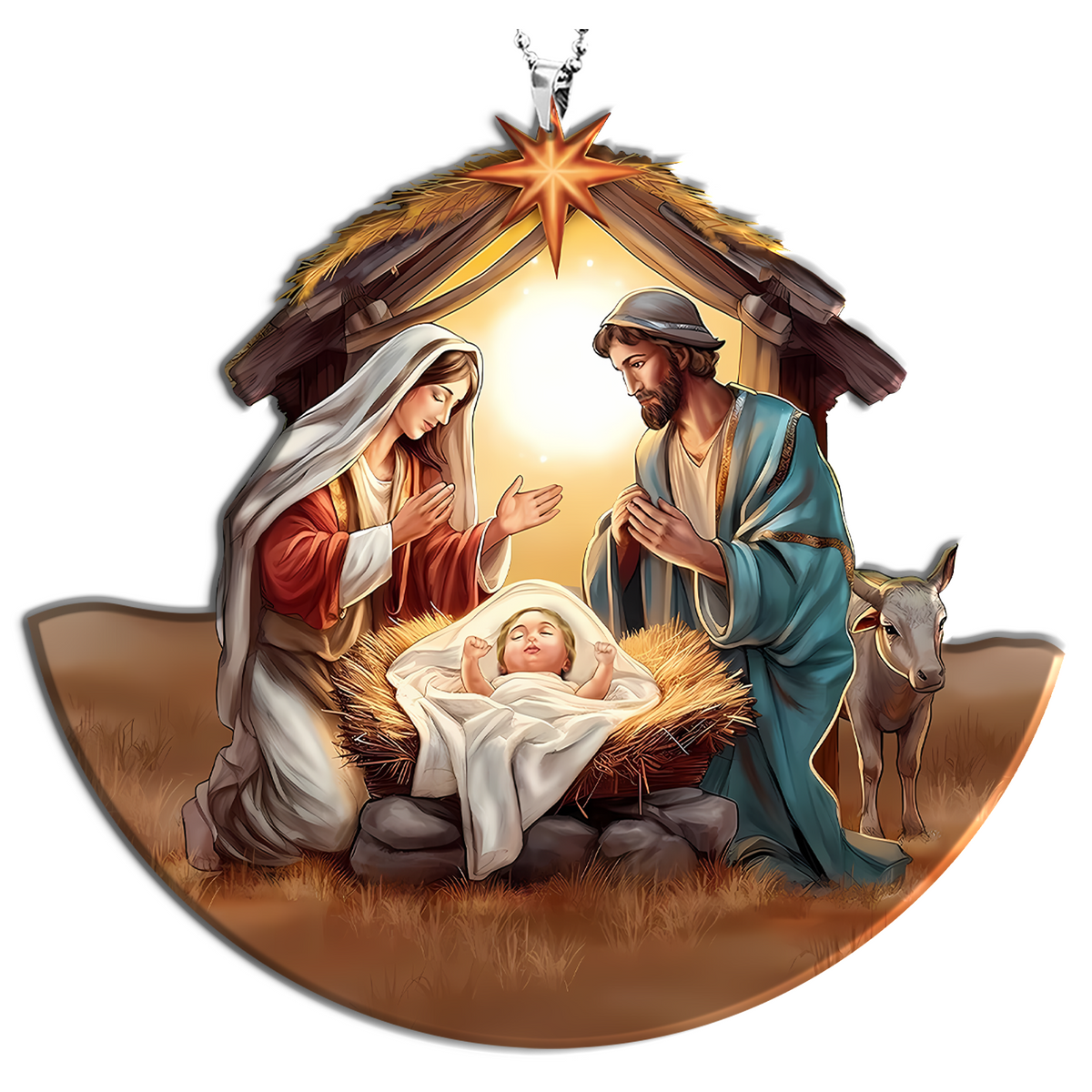 Nativity Gifts for Women Faith, Christmas Ornaments - Religious Gifts Car Hanging