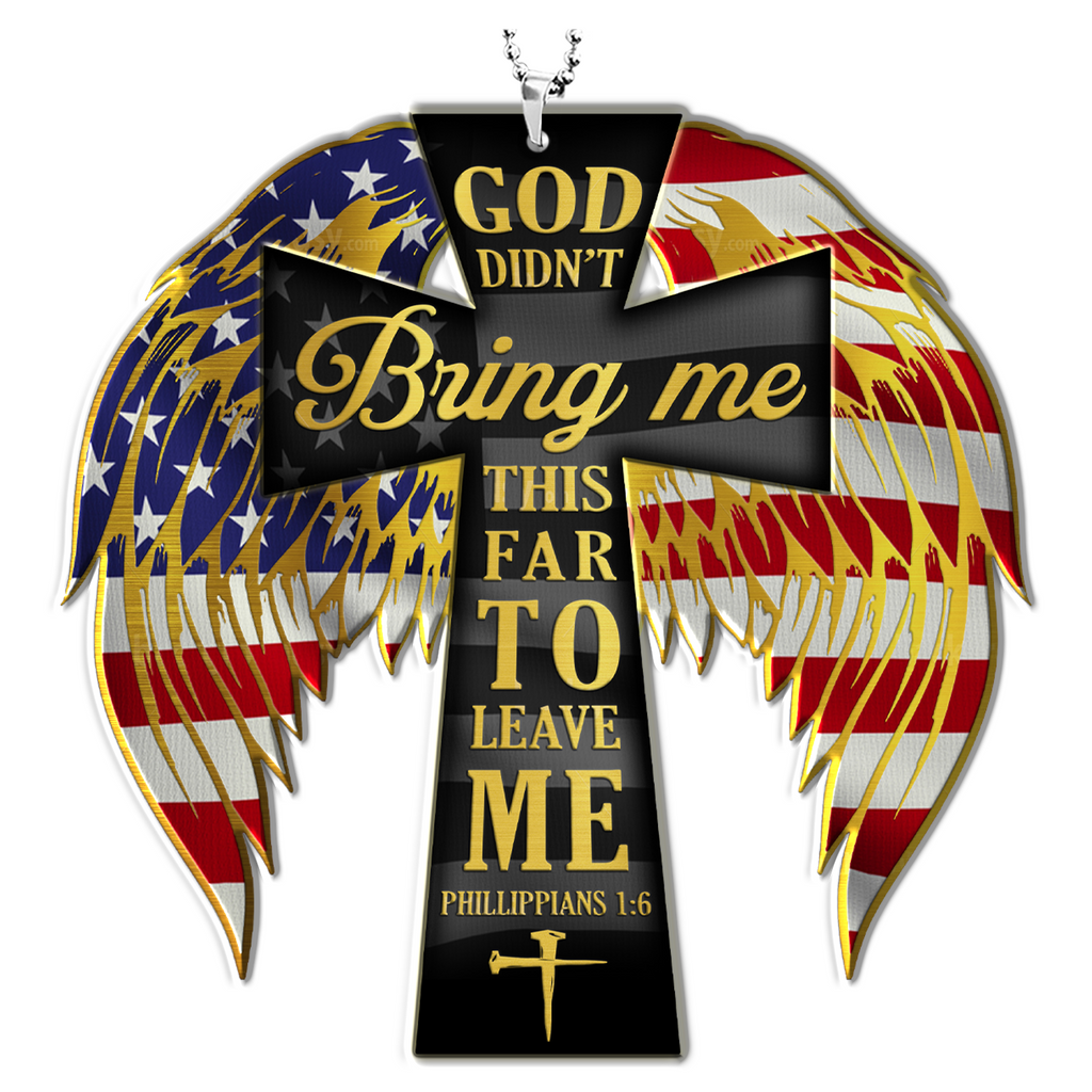 Cross Wings God Bring Me Christian Gifts For Women, Birthday Gifts For Women, Ornament Gift, Christmas Ornament Car Hanging
