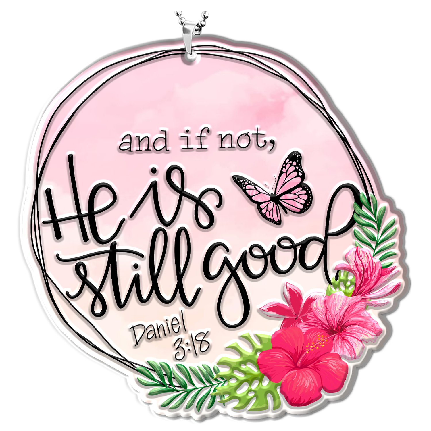 Hibiscus Flower He Is Good Christian Gifts For Women, Birthday Gifts For Women, Ornament Gift