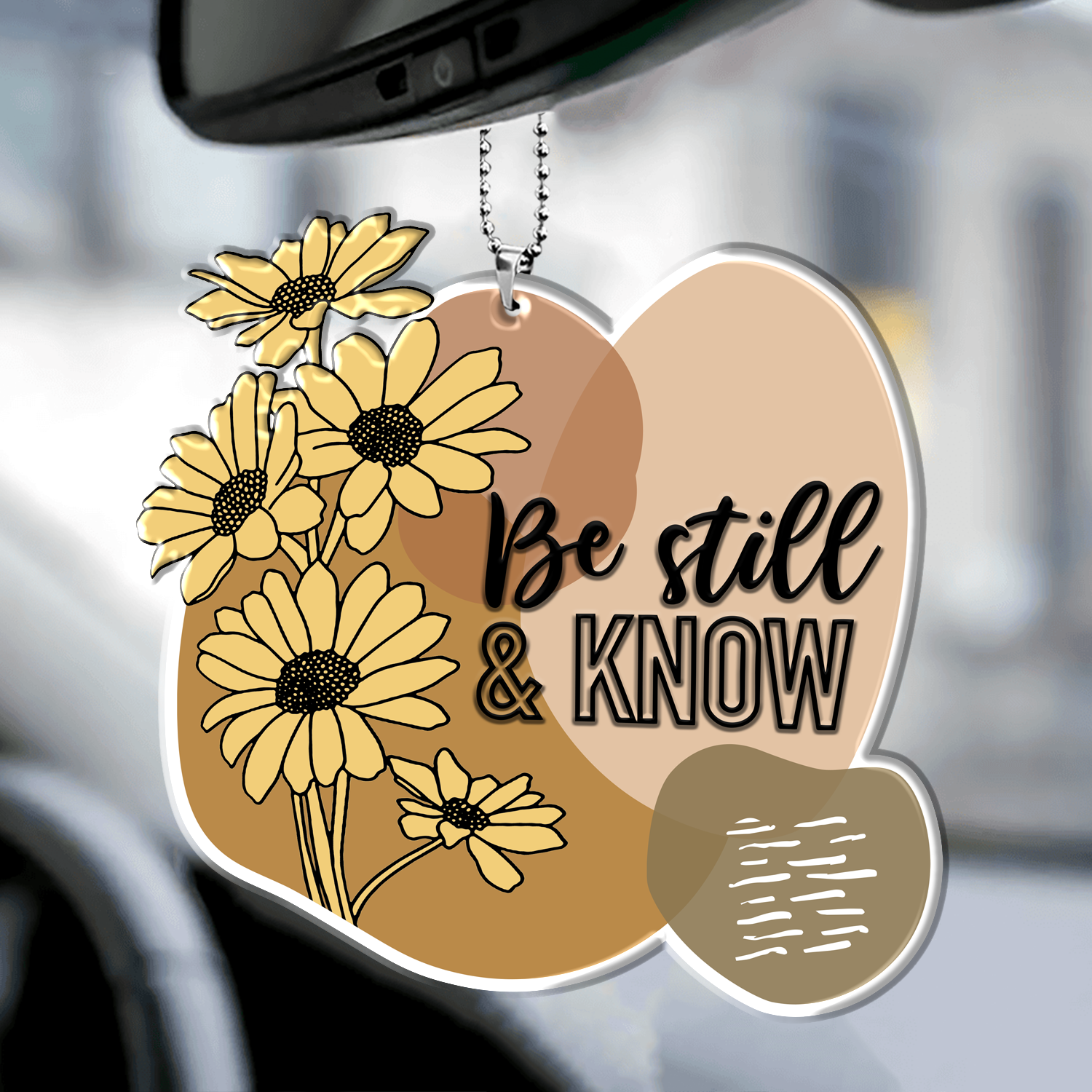 Flowers Be Still Christian Gifts For Women, Birthday Gifts For Women, Ornament Gift, Christmas Ornament Car Hanging
