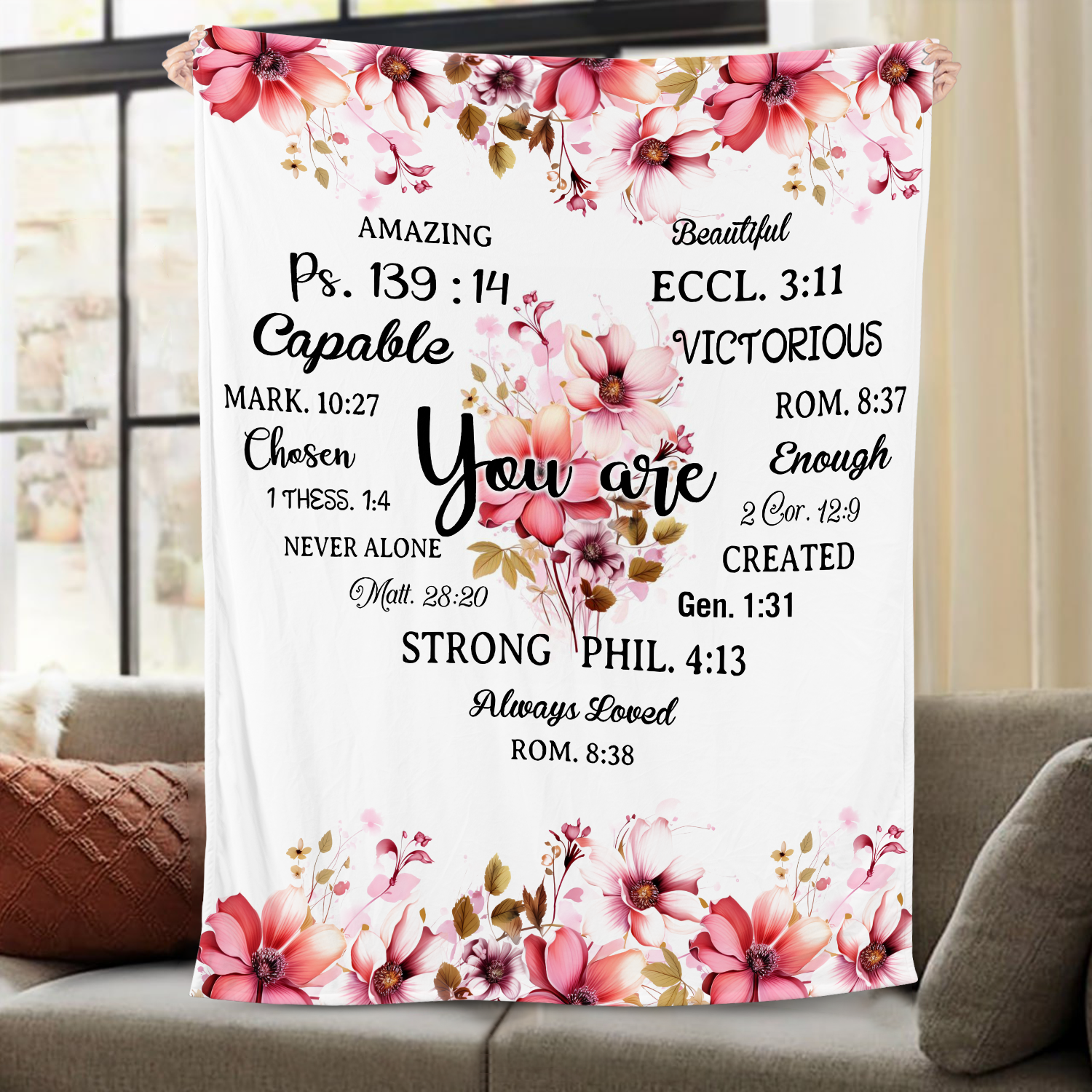 Christian Gifts Blanket You Are - Religious Throw Fleece Blanket