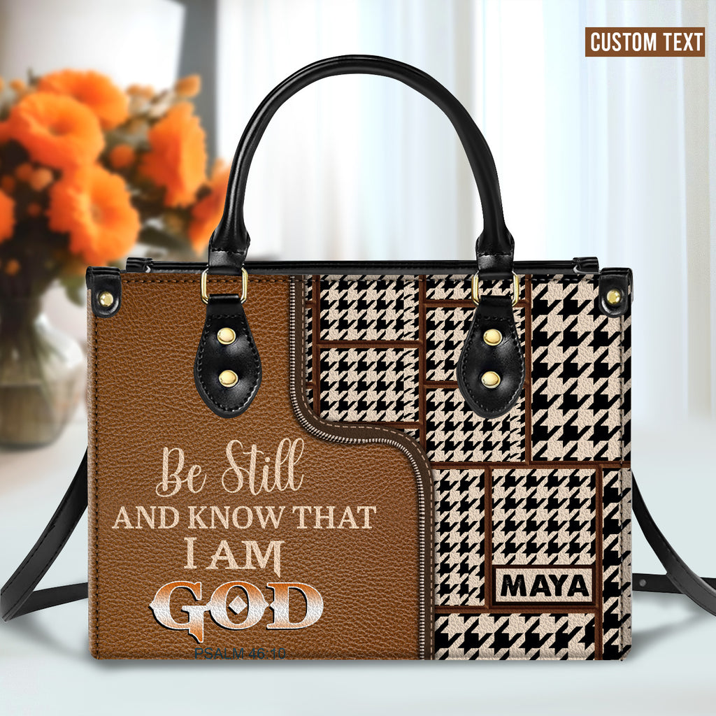 Every second He loves you Personalized Leather Handbag Christian Gifts Bible Verses Religious Gifts