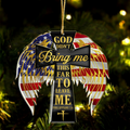 Cross Wings God Bring Me Christian Gifts For Women, Birthday Gifts For Women, Ornament Gift, Christmas Ornament Car Hanging