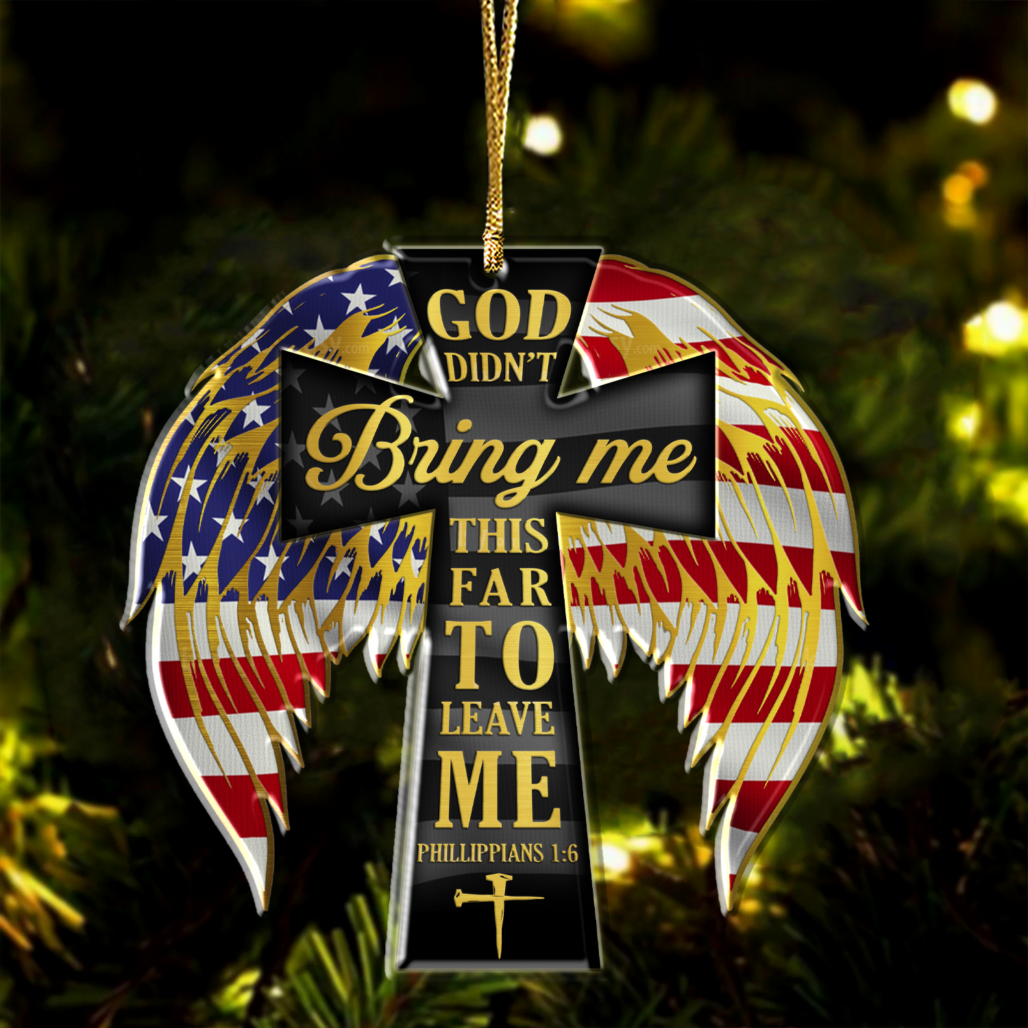 Cross Wings God Bring Me Christian Gifts For Women, Birthday Gifts For Women, Ornament Gift, Christmas Ornament Car Hanging