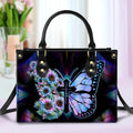 Faith Cross Butterfly Leather Handbag With Handle Christian Gift Religious Gift For Women