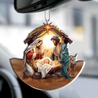 Nativity Gifts for Women Faith, Christmas Ornaments - Religious Gifts Car Hanging