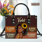 Be Badass Everyday Personalized Leather Hand Bag Gift For Women