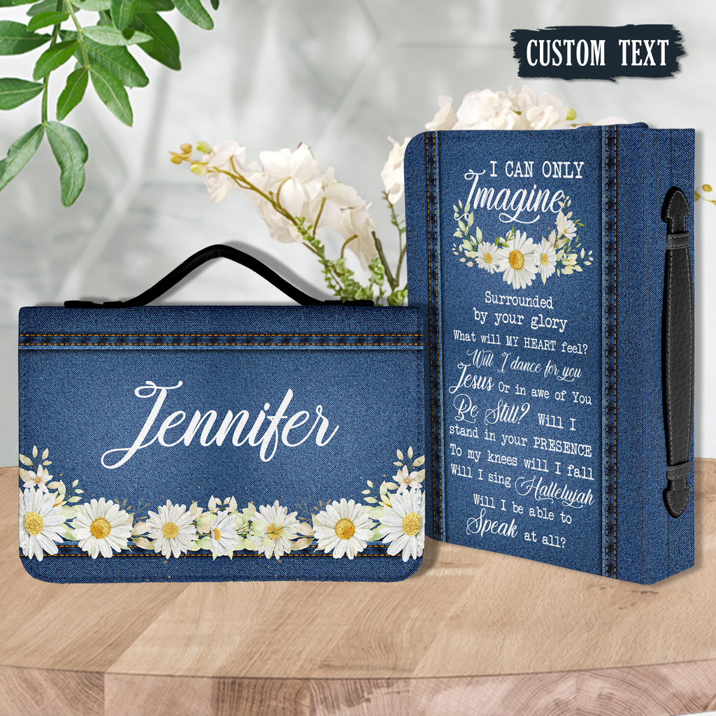 Daisy Heart Jean Surrounded By Your Glory Christian Personalized Bible Cover