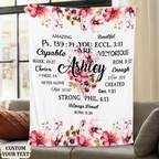 Christian Gifts Blanket Custom Name - Religious Throw Fleece Blanket