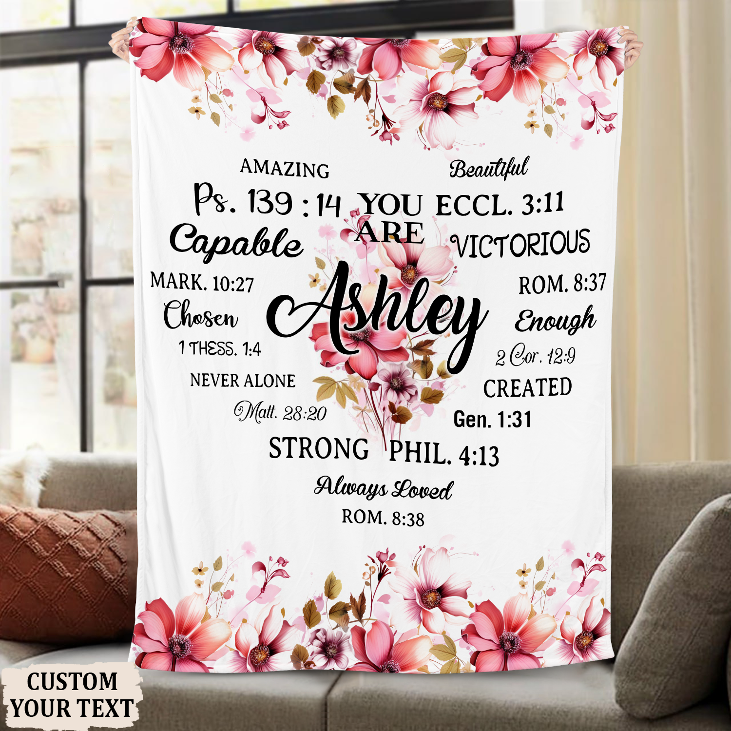 Christian Gifts Blanket Custom Name - Religious Throw Fleece Blanket