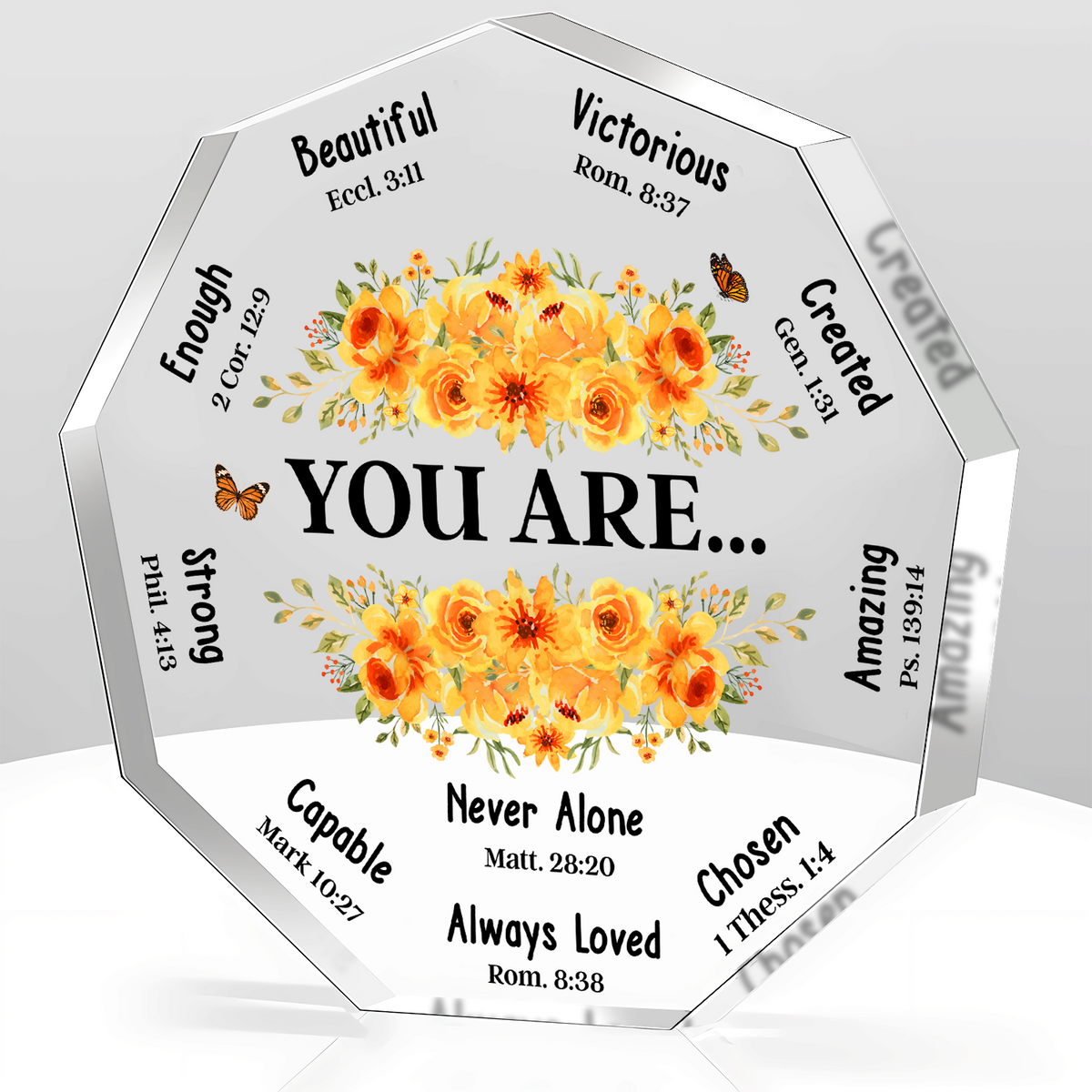 Roses Floral You Are Acrylic Plaque Christian Gifts