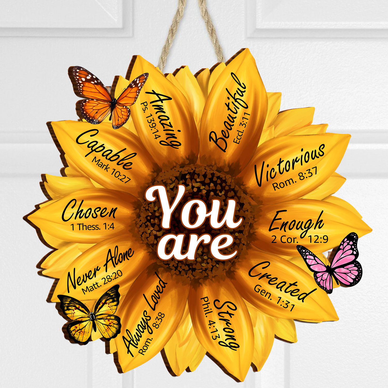 Sunflower You Are Christian Gifts For Women Inspirational Gift Birthday Gifts Wall Decor Shaped Wood Sign