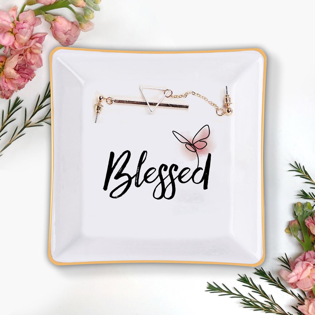 God Blessed Christian Gift Inspirational Religious Gift Ceramic Ring Dish
