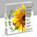 Sunflower Butterfly God Says You Are Acrylic Plaque Christian Gifts