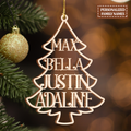 Christmas Tree Family Custom Christmas Car Hanging Wooden Ornament