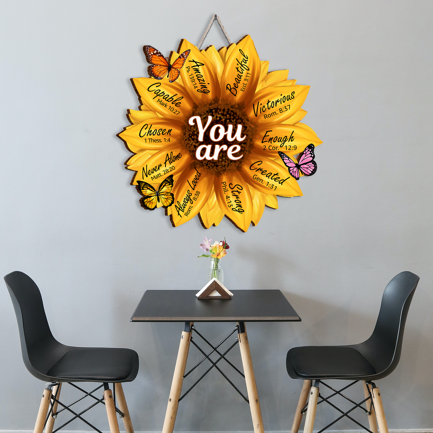 Sunflower You Are Christian Gifts For Women Inspirational Gift Birthday Gifts Wall Decor Shaped Wood Sign