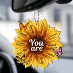 Sunflower Christian Gifts For Women, Birthday Gifts For Women, Ornament Gift Bible Verse You Are Christmas Ornament Car Hanging