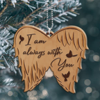 Angel Wings Cardinals I A Always With You Wood Ornament