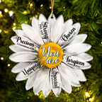 Daisy Inspirational Religious You Are Christian Gifts For Women, Birthday Gifts For Women, Ornament Gift Bible Verse Christmas Ornament Car Hanging