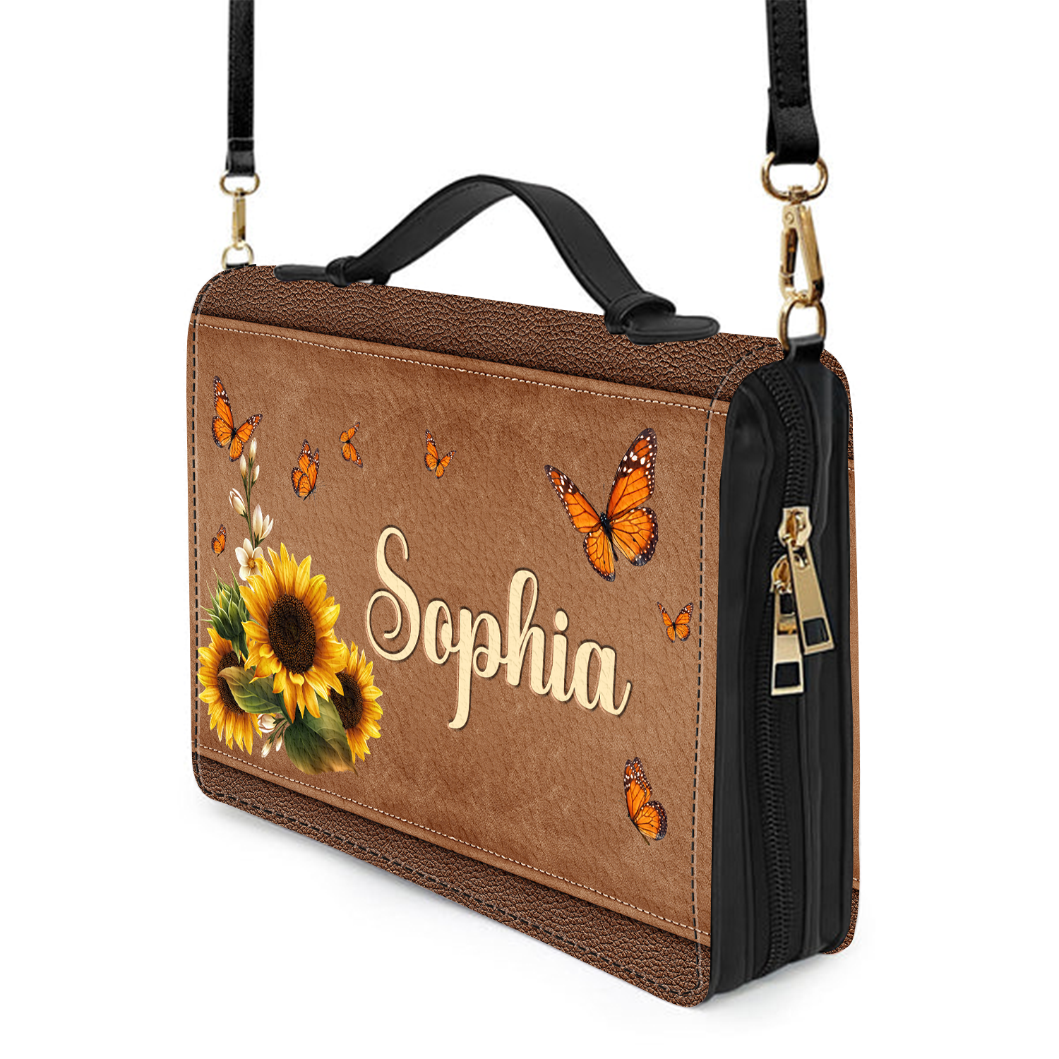 Sunflower Leather Every Day Is A New Beginning Christian Personalized Bible Cover