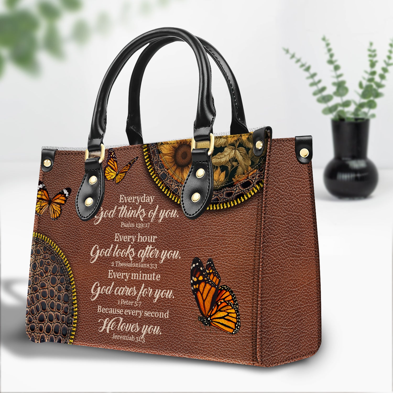 God Loves You Leather Handbag Christian Gifts Bible Verses Religious Gifts
