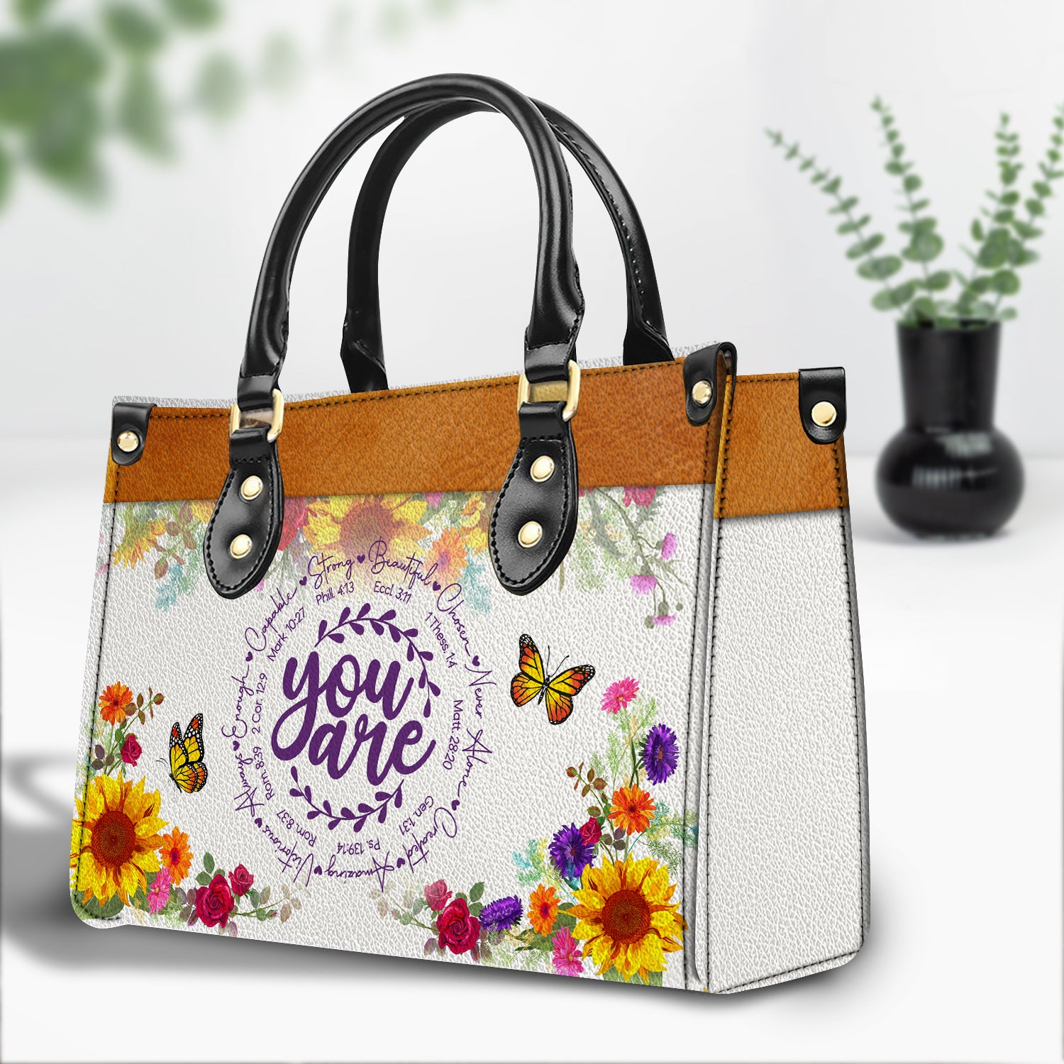 You Are Inspirational Quotes Christian Gift Religious Gift Leather Handbag