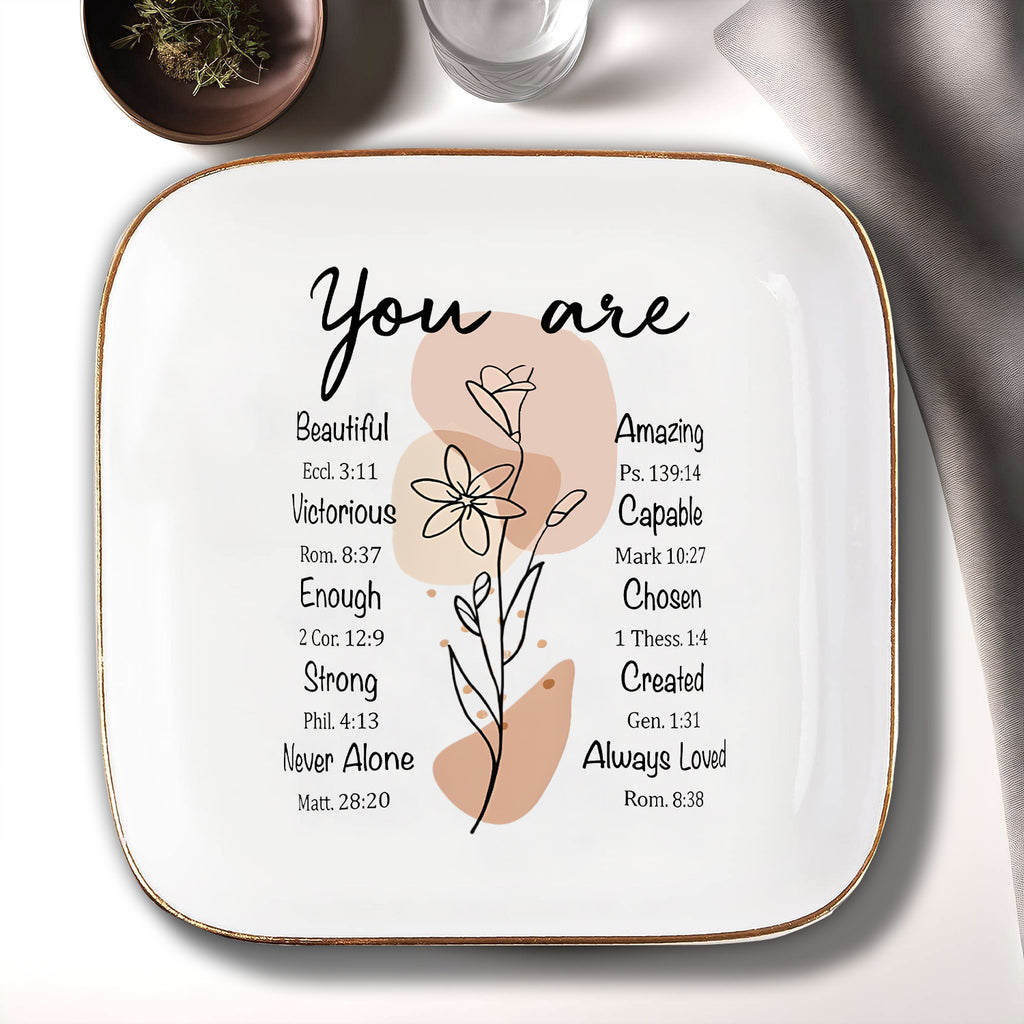 You Are Ceramic Ring Dish Christian Gifts for Women Birthday Gifts Religious Gifts Inspirational Gifts for Women Mothers Day Gifts