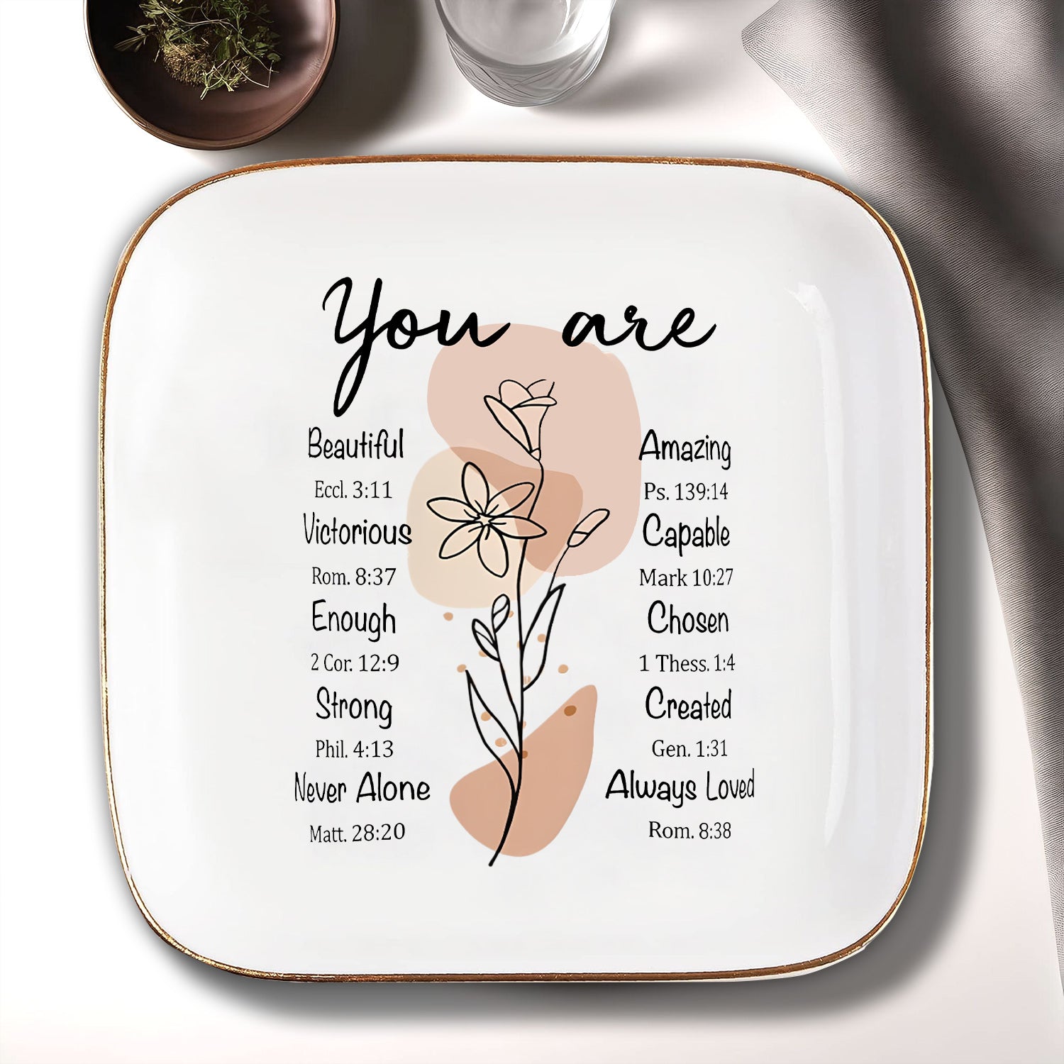 You Are Ceramic Ring Dish Christian Gifts for Women Birthday Gifts Religious Gifts Inspirational Gifts for Women Mothers Day Gifts