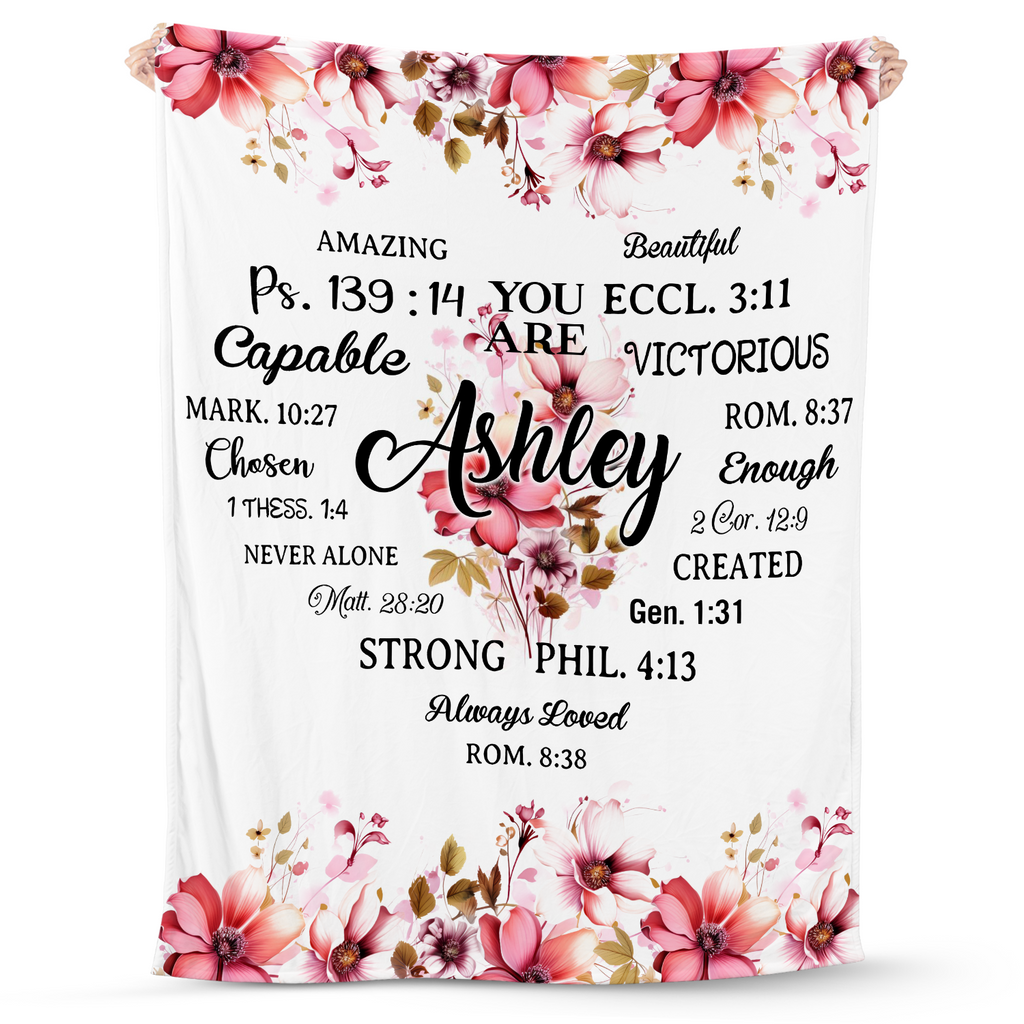 Christian Gifts Blanket Custom Name - Religious Throw Fleece Blanket